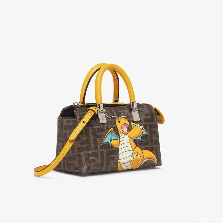 Affordable In Brown FF Motif Fendi Yellow Bag Fabric By Mini Way Pokmon Boston Dragon The 0608